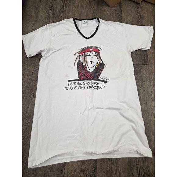 EMERSON STREET Sleep Shirt Cotton SS Pajama One Size OSFA Shopping Exercise - Picture 1 of 5